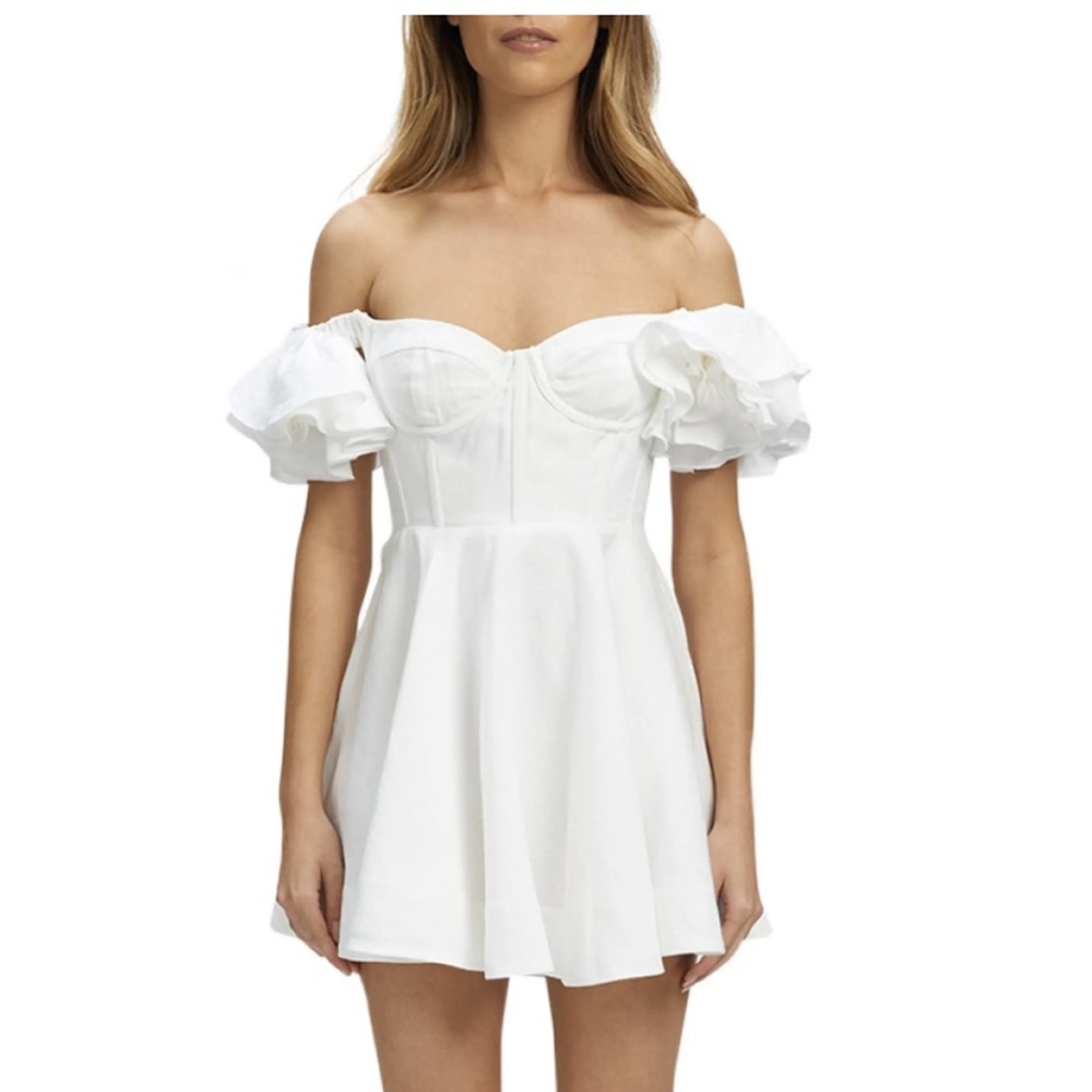Bardot Sigma Corset Off the Shoulder
Linen Minidress